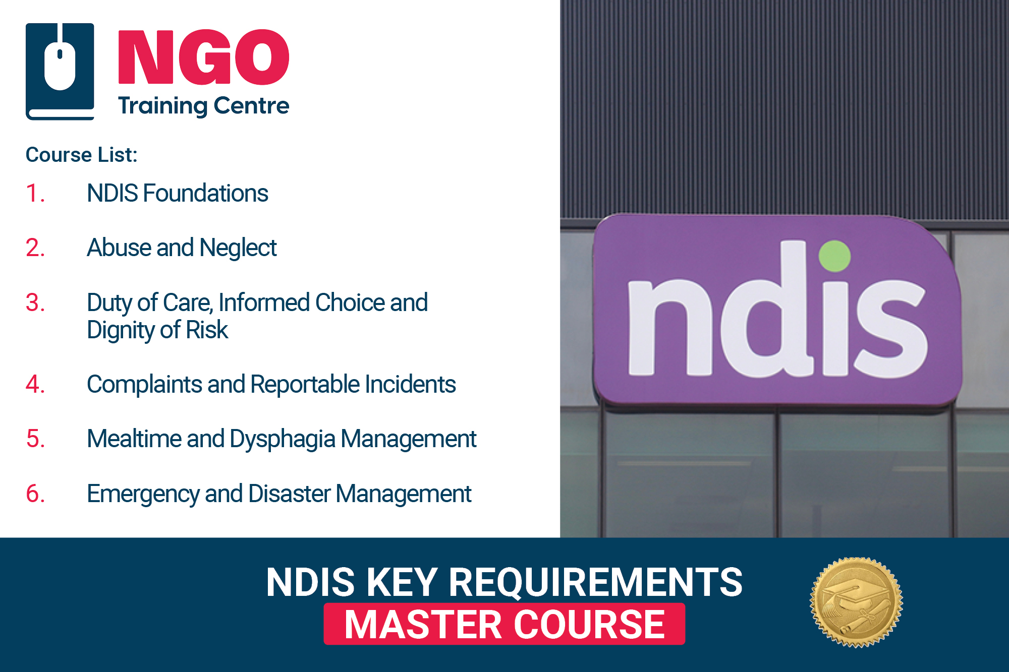NDIS Key Requirements online training course for disability support workers